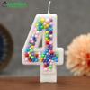 Children's Birthday Candle 1 Year Colorful Pearled Candle Macaron Original Candle Flameless Cake Decoration Theme Party Supplier