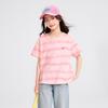 Princess Yuanyuan Girls' Pink Striped Heart Print Short Sleeve T-Shirt