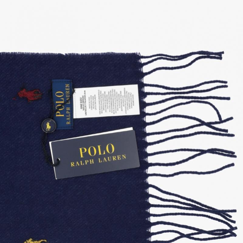 Polo Ralph Lauren Pony Embroidered Fringe Muffler Pc1315 410