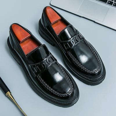Lente nieuwe jonge heren grote kop Britse lage hak zakelijk geklede professionele casual leren schoenen veelzijdige trend
