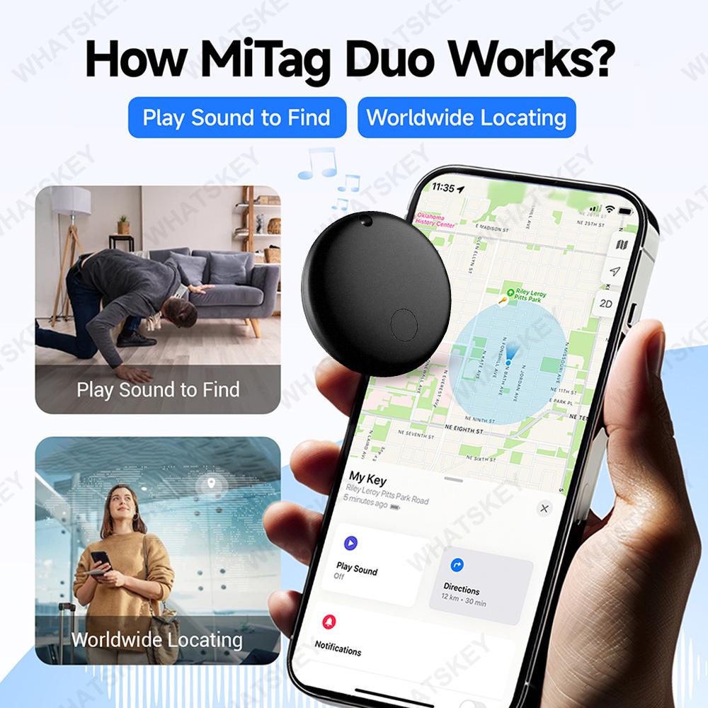Duales System Google Find My GPS-Tracker Funktioniert mit Android IOS Google Standort GPS-Tracker Tracking Schlüsselanhänger Sicherheitsschutz
