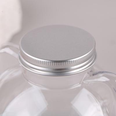 500ml Creative with Lids Transparent Cat Head Beverage Bottles Kawaii PET Milk Tea Juice Bottles Portable Water Bottle