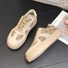 New Comfortable Retro Style Color Matching Casual Sneakers Wear-resistant Flat-soled Lace-up Zapatos Mujer Flat Shoes