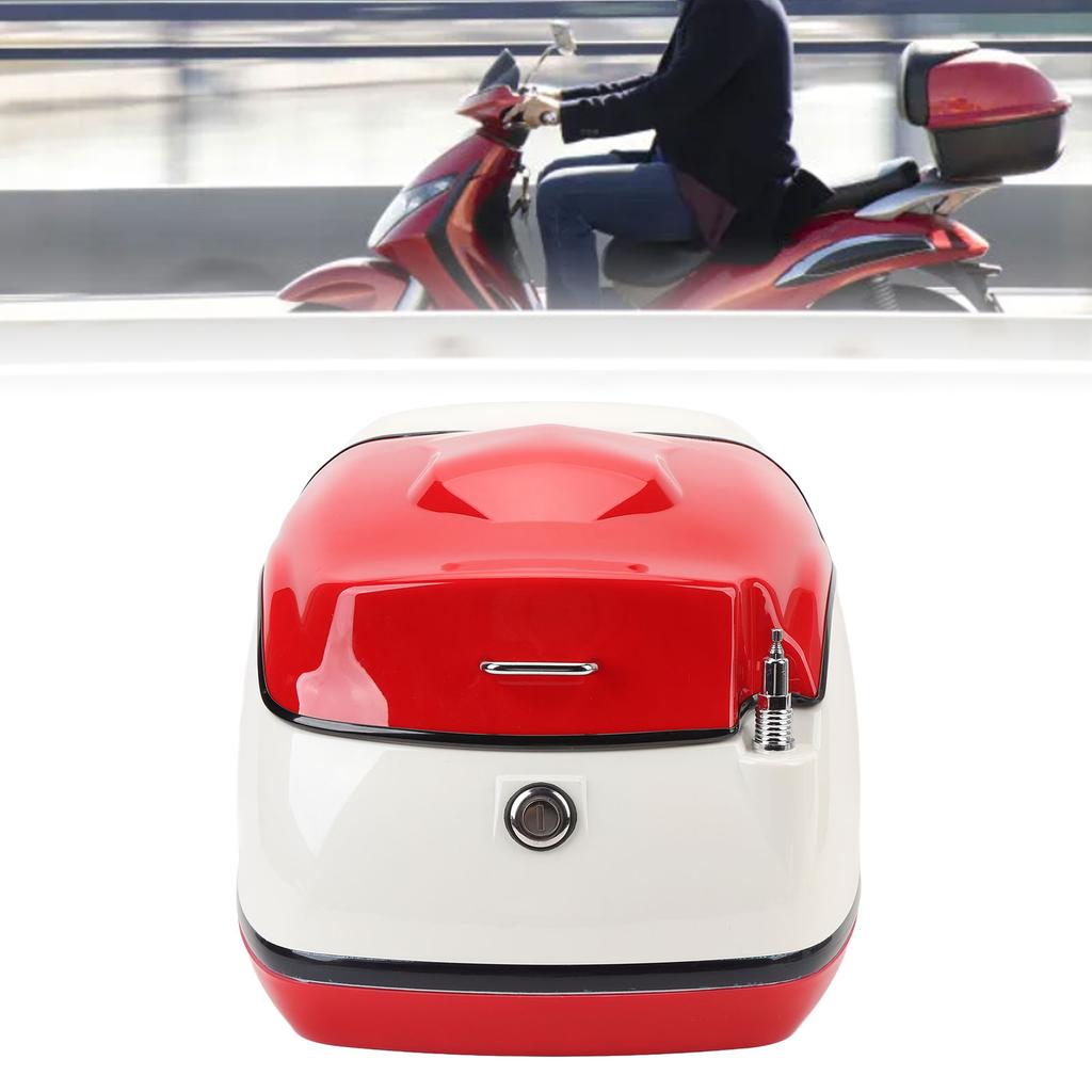 38L Motorcycle Top Case Fashionable Look Water Resistant Ample Space   Top Box for Electric Bike Scooter