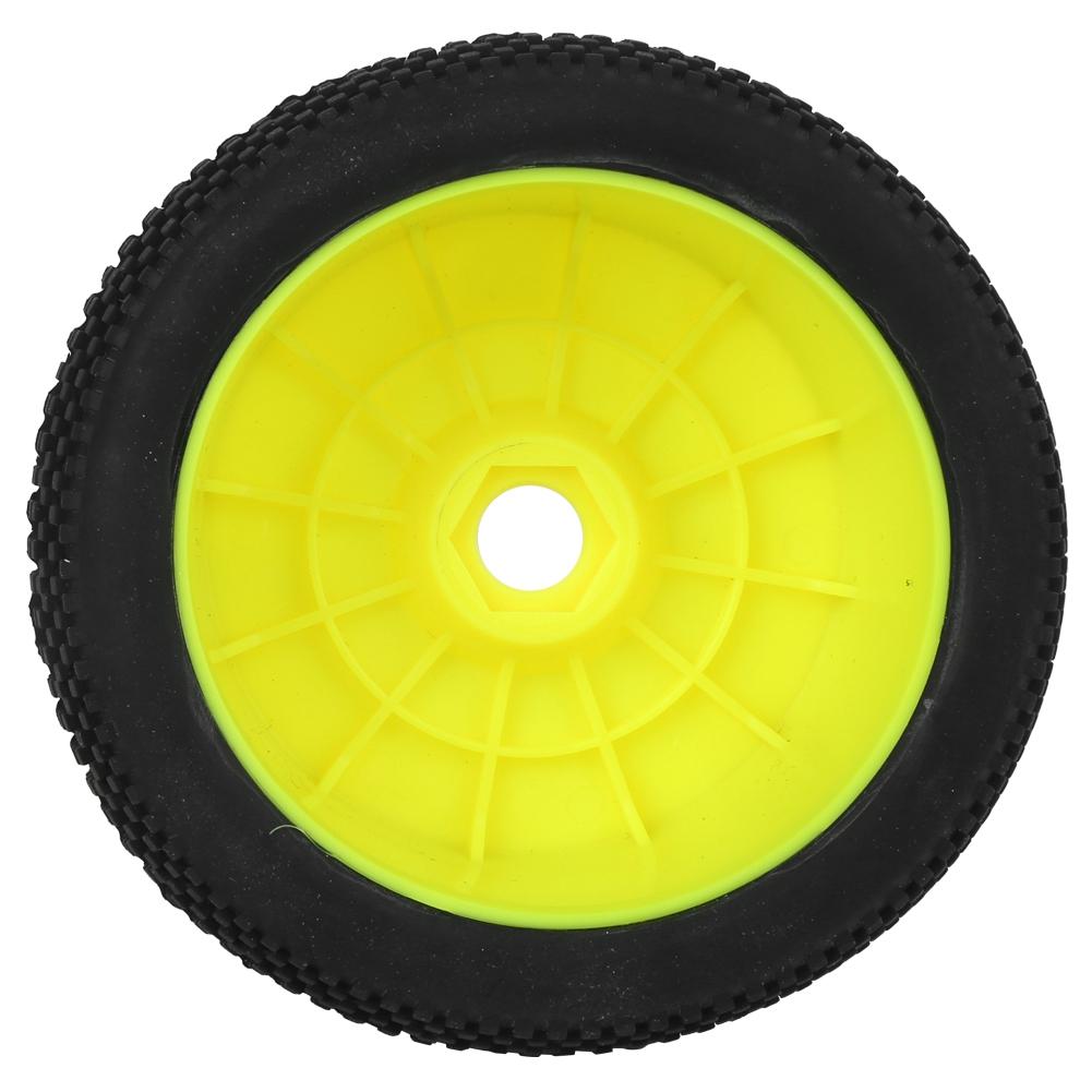 2pcs RC Rubber Tires 17mm Hex Wheel Hub for 1/8 Truck Off Road Model Crawler Car(White )