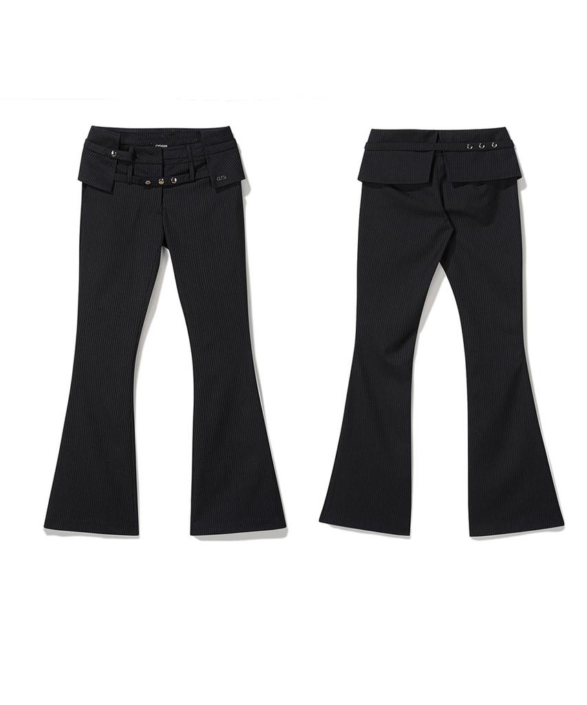 ODOR Pin Line Slacks - Black