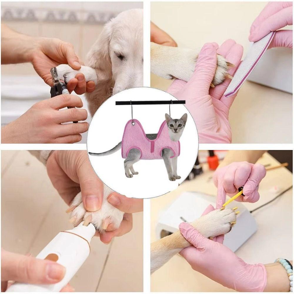 Anti-escape Cat Grooming Hammock Comfortable Cat Hanging Harness Durable Cat Restraint Bag  Bath