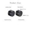 2 Pairs Stainless Steel Magnetic Fake Gauge Earrings 6-10mm Non Pierced Studs for Men and Women