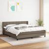 Slatted Bed Base with Mattress - Taupe 180x200 Cm - Adjustable Headboard - Pocket Springs - Balanced Comfort
