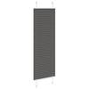 Black Pleated Roller Blind 50X100 Cm Fabric Width 49.4Cm