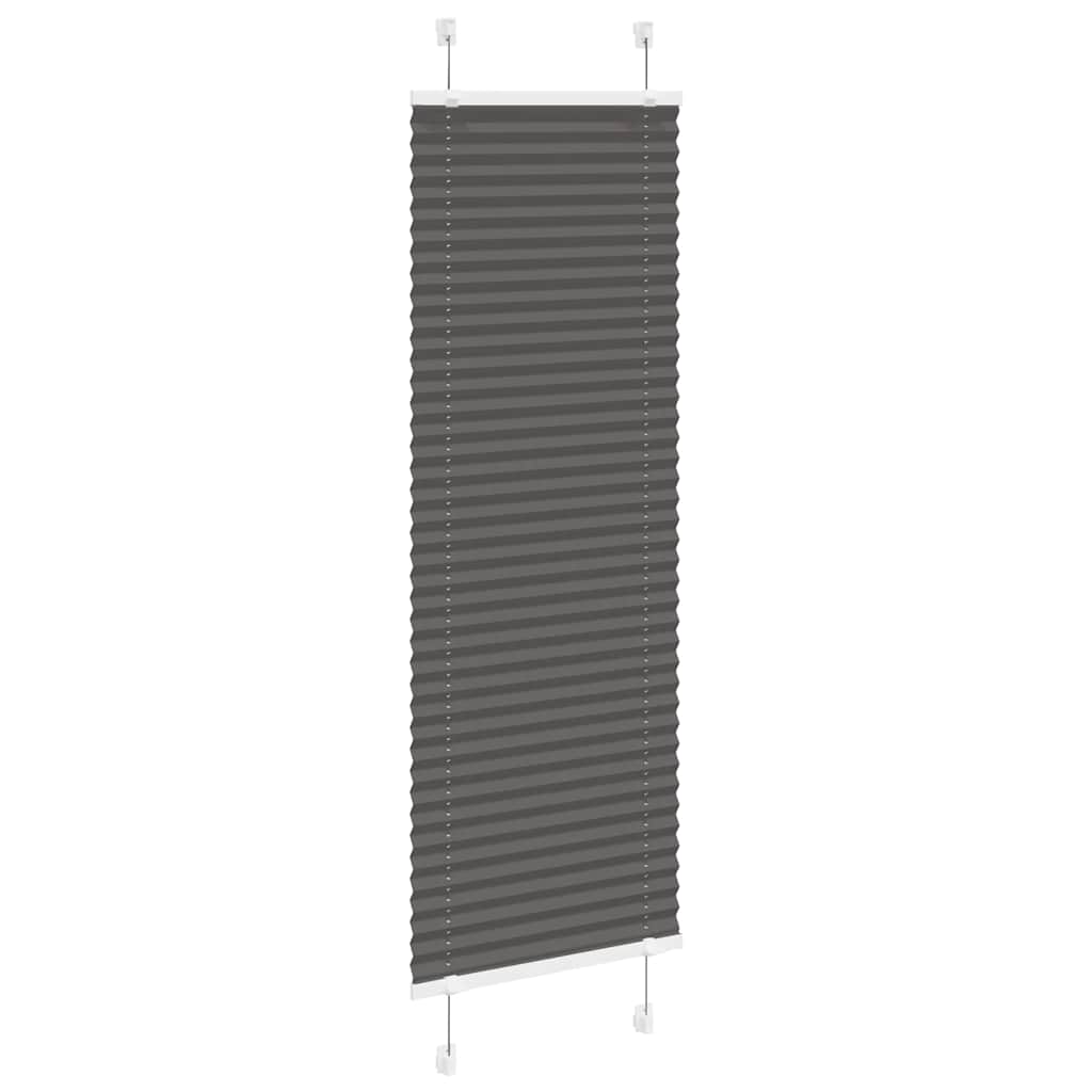 Black Pleated Roller Blind 50X100 Cm Fabric Width 49.4Cm