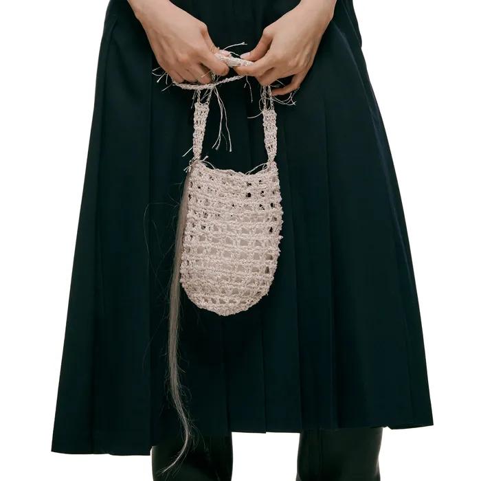 [TOAKNET X MISU A BARBE]_Shoulder Net Bag White