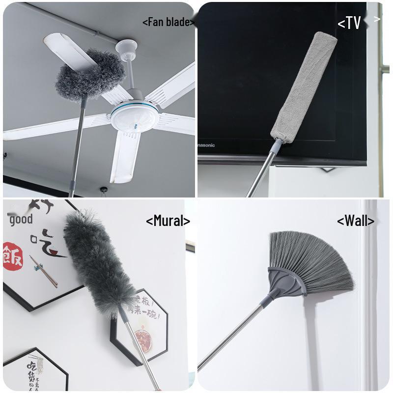 Retractable Ceiling & Roof Feather Duster for Dust & Spider Web Removal
