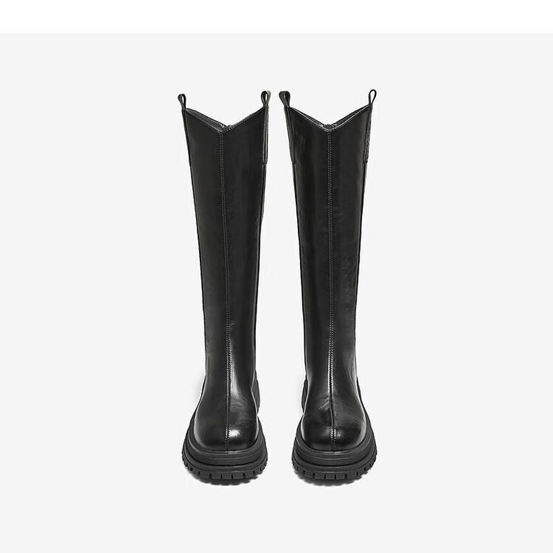 BASTO Women's Winter V-Cut Thick-Sole Tall Boots