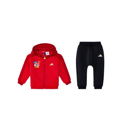 Gestrickter Kapuzenpullover mit durchgehendem Reißverschluss Trainingsanzug Neujahrsedition Cartoon Anime Reißverschluss Kapuze Langarmjacke Bequeme elastische Bündchen Hose KV6902