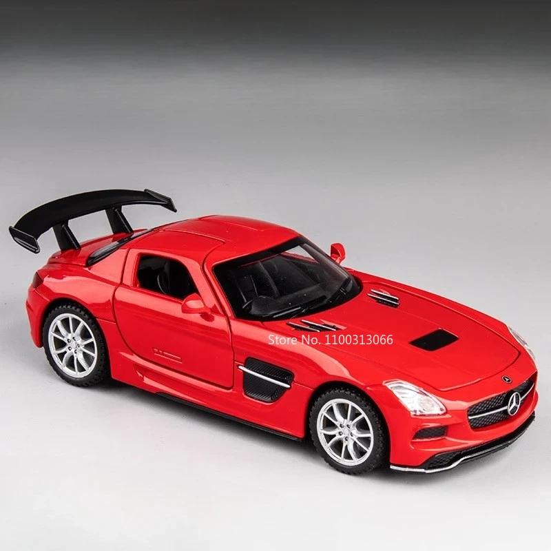 1:32 Scale Alloy SLS GLE 63S Cars Model Toys Sound Light Miniature Toy Car 4 Doors Opened Vehicle Boys Birthday Collection Gifts
