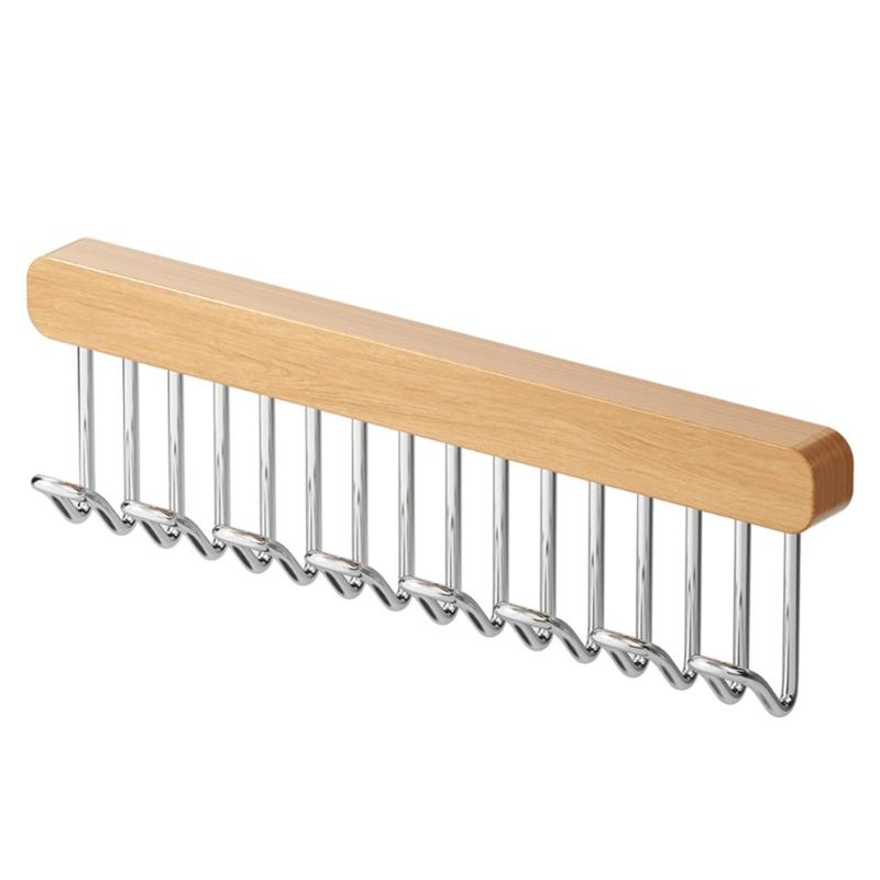 

Space Saving Camisole Hanger Efficient Camisole and Vest Hanging Rack Wood Hanger with Multiple Hook for Home