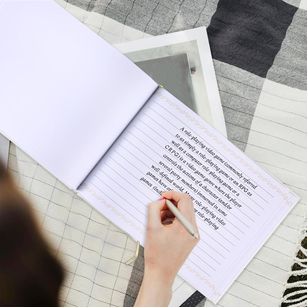 Operitacx Wedding Guest Book, Guest Book for Wedding Receptions, Baby Shower and Special Events, Wedding Books for Guests (B)