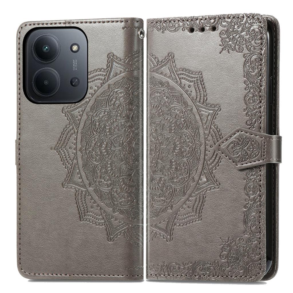 Wallet Case For Xiaomi Poco C85 4G (173mm) / Redmi 15C 4G (EU) (173mm) / 15C 5G (EU) (173mm) Mandala Flower Leather Phone Cover Stand
