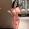 2026 New Summer Dress Sexy Pure Desire Wind Cross Neck Temperament Halter Hip Skirt