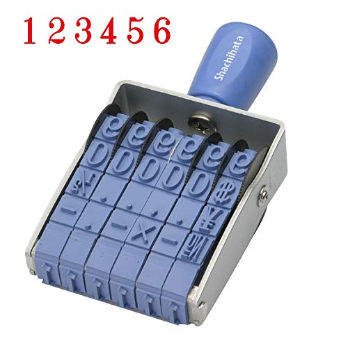 Shachihata Rotating Rubber Stamp, 6-line Roman numerals, First Issue, Stamp Size: Approx. 64 x 12 mm, Mincho Font