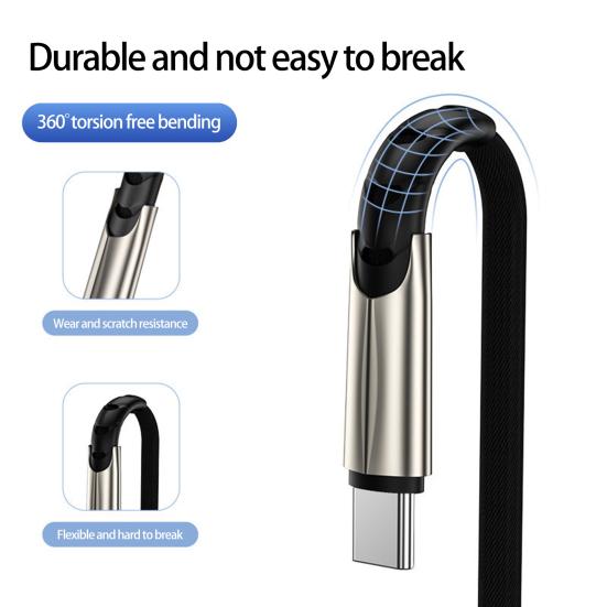 Charger Cable Universal Data Transmission Safe Reliable Type-C Sync Cord Cellphone Accessories