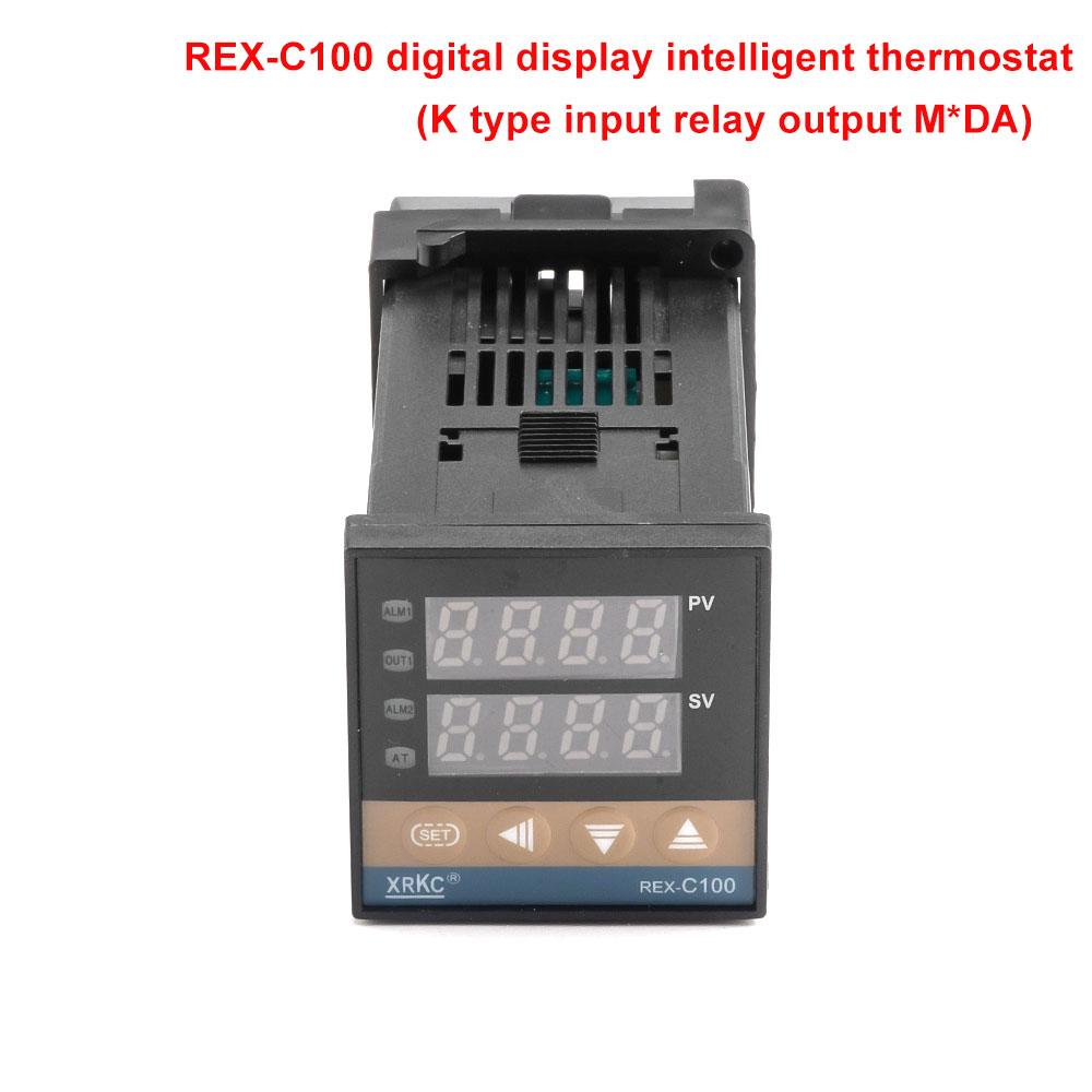 Digital PID Temperature Controller REX-C100 REX C100 Thermostat + 40DA SSR Relay+ K Thermocouple 1m 2M Probe RKC