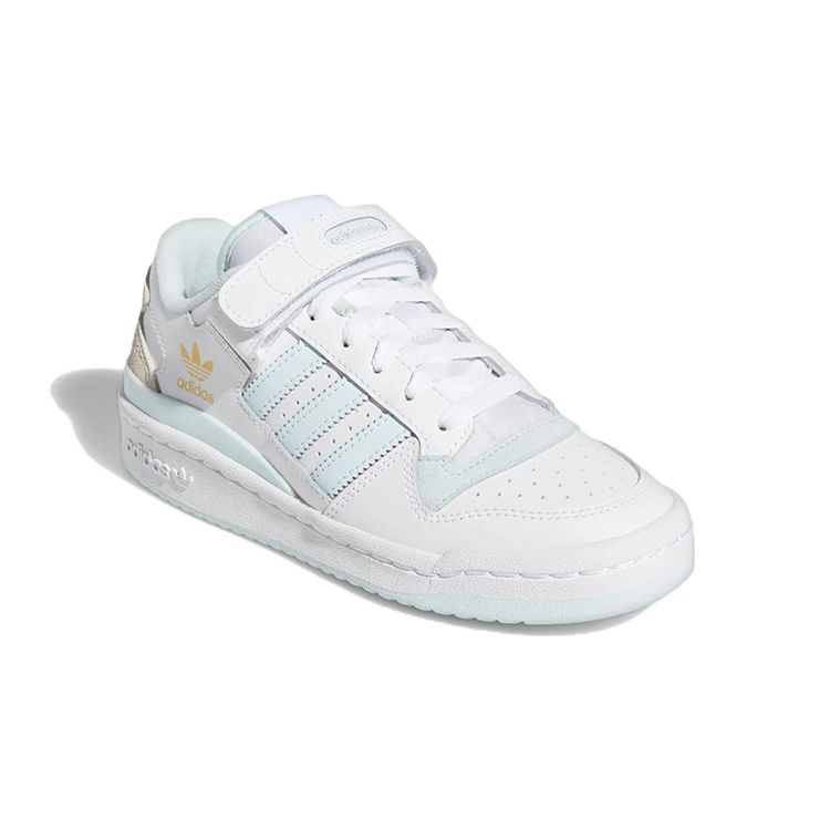 Adidas Zapatillas Forum Low Big Kid White Almost Blue para niños Cloud-White Chalk-White GY7058