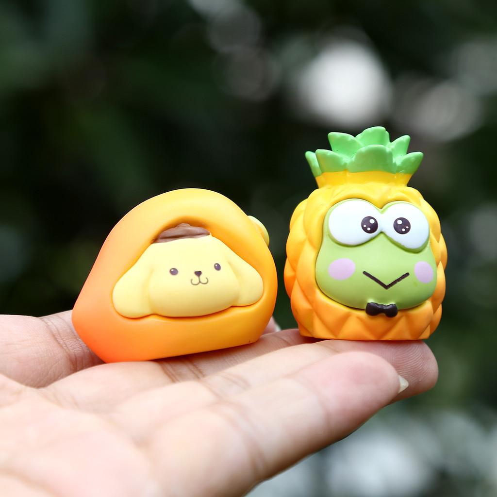 9pcs My Melody Creative Fruit Model Ornament Set For Kids And Collectors
