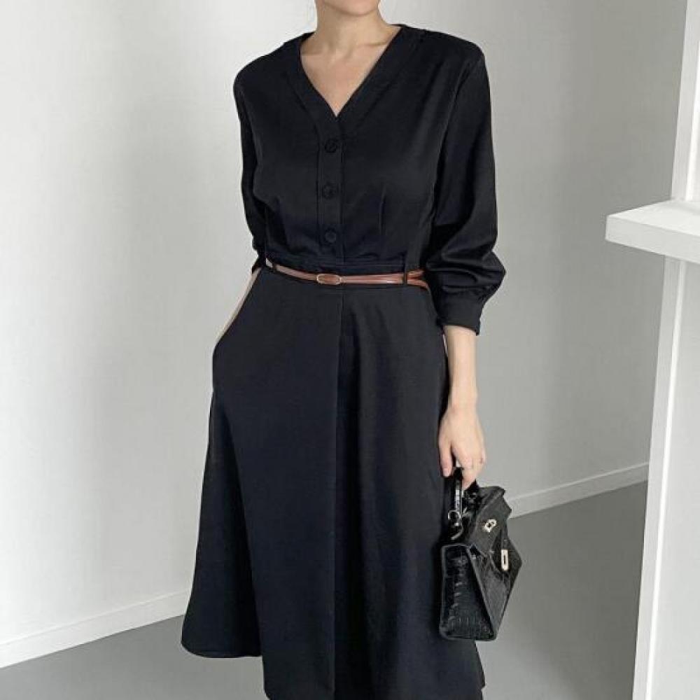 New ArriValS Open Run Women S Long dreSS Autumn V Neck Belt Flare