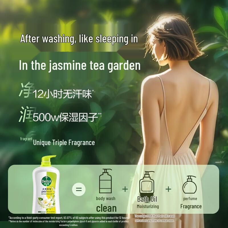 Dettol Refreshing Moisturizing Shower Gel, Jasmine & Green Tea