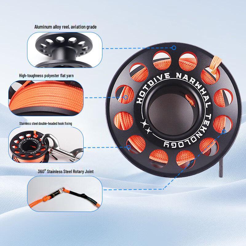 HOTDIVE Aluminum Alloy Diving Reel