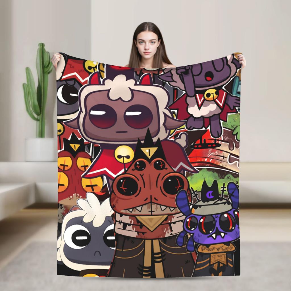 Cult of the Lamb Warm Soft Blankets Picnic Plush Throw Blanket Fashion Home Decor Flannel Bedspread Sofa Bed Cover