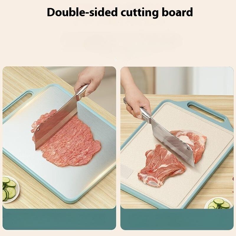 Double-sided Chopping Board Stainless Steel Mold-proof Board Kitchen Non-slip Cutting Board Thickened Durable Chopping Boards
