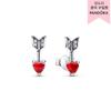 Arrow Murano Glass Heart Stud Earrings 293668c01