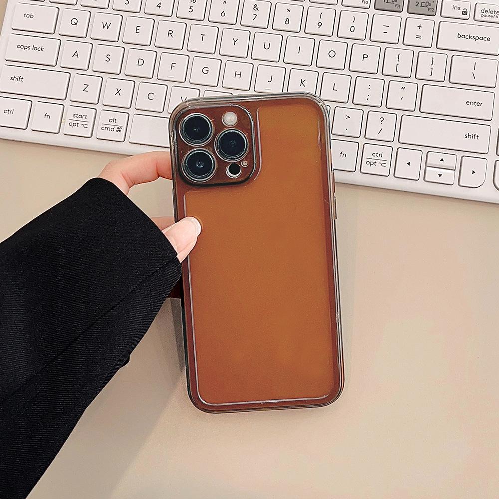 Photo Frame Solid Color Transparent Suitable for 14promax Mobile Phone Case Apple IPhone 16 Full Coverage 12 Suitable for 13 Silicone 15