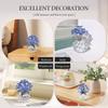 Blue Crystal Flower Handmade Glass Flower Bouquet Collectible Figurine Crystal Ornaments Meaningful Romantic Presents for Women