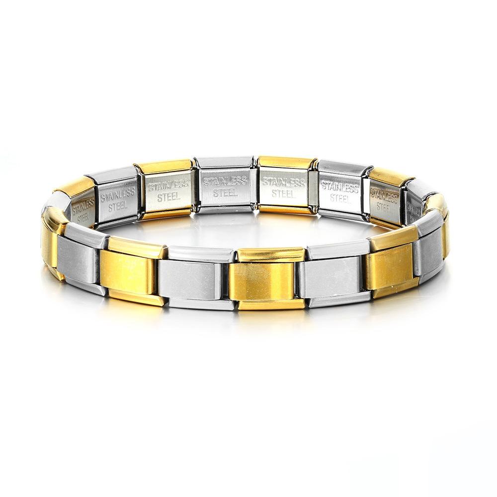 9mm breites Italienisches Edelstahl Charm Armband Mode Männer Mädchen Modulares Armband Hohe Qualität DIY Fabrik
