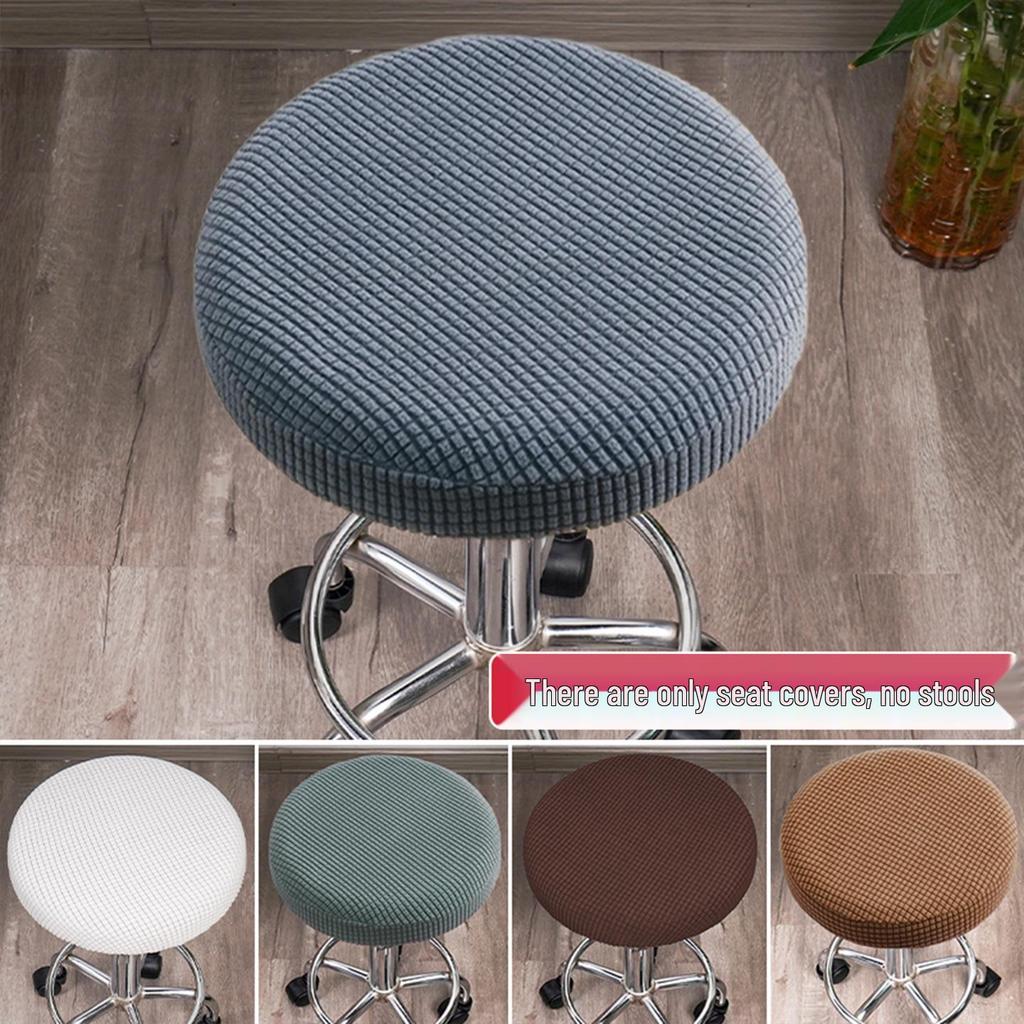 Round Stool Chair Cover, Dustproof & Stain-Resistant, Corn Velvet for Dining, Bar & Swivel Chairs
