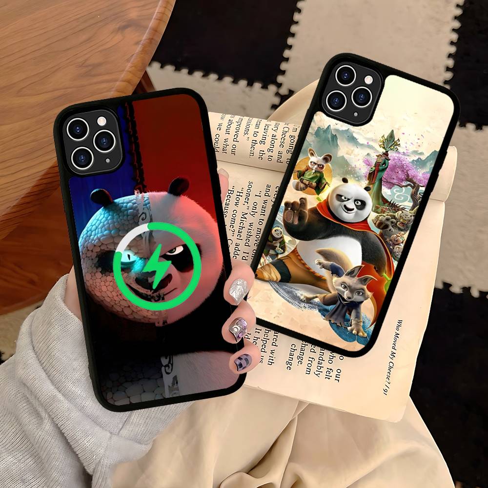 Film K-Kung-Fu P-Panda Cool Für IPhone 17 Air 16 E 15 14 13 12 11 Pro Max Plus PC Stoßfest TPU Hülle Für Magsafe Handyhülle