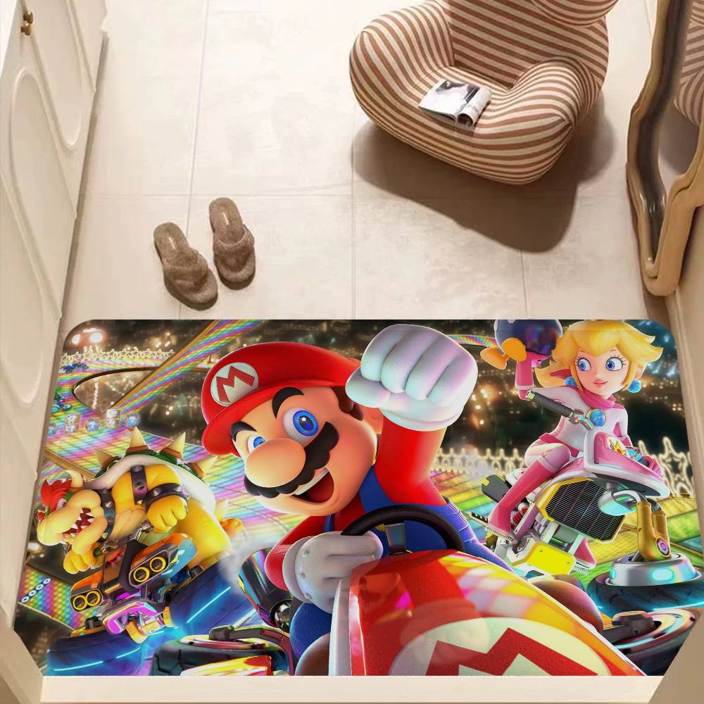S-Super Cute Style M-Mario Kitchen Mat Cheaper Anti-slip Modern Living Room Balcony Printed Modern Home Decor