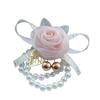 Exquisite Beautiful Bridesmaid Bracelet Romantic Rose Wristband Small Fresh Ribbon Bracelet Fashion Jewelry Accessories Gifts