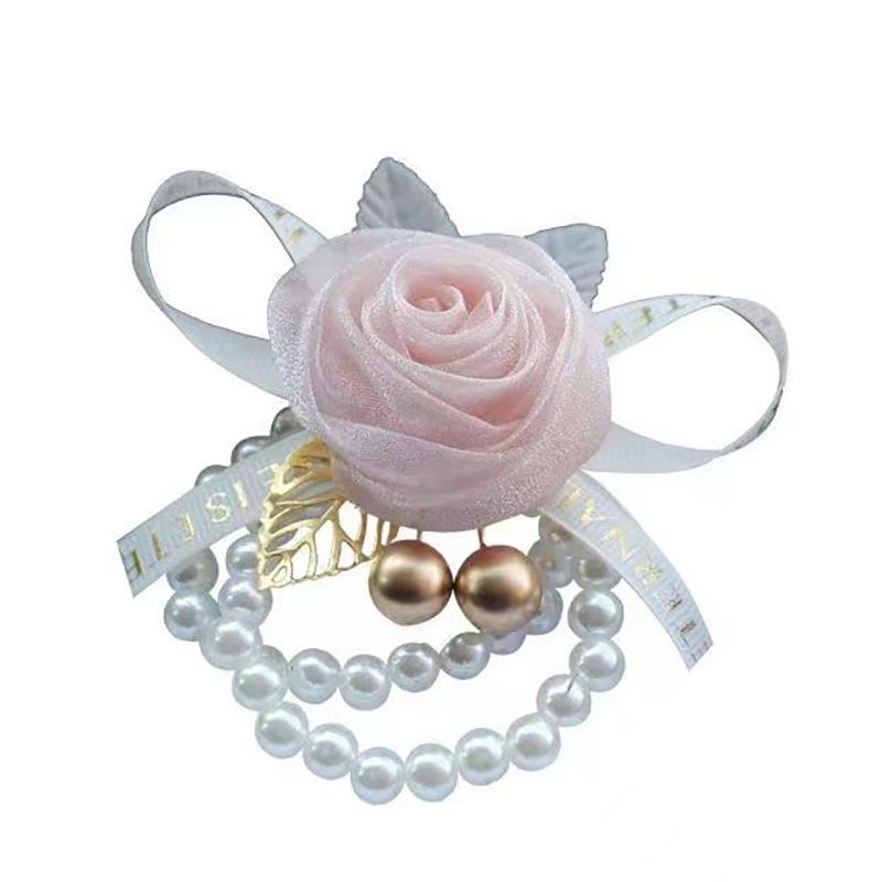Exquisite Beautiful Bridesmaid Bracelet Romantic Rose Wristband Small Fresh Ribbon Bracelet Fashion Jewelry Accessories Gifts