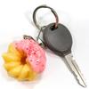 Food Sample Keychain: French Cruller (Strawberry) - Looks Like You Want to Eat It 217OK