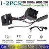 1-2PCS Autoradio Audio Musique Appareil Adaptateur Aux Faisceau de Fils avec Micro Compatible Bluetooth 5.0 Pour skoda 2008-2011