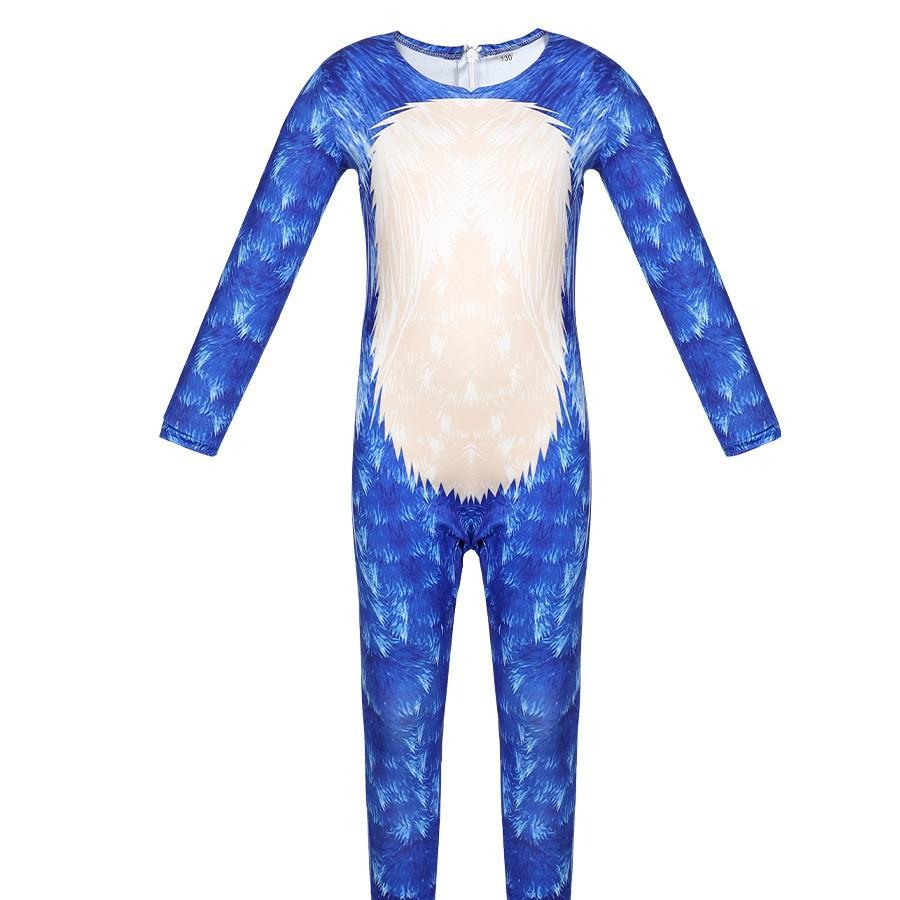 Children'S Halloween Costume Sonic One-Piece Tights Sonic Kid Cosplay Suit Sonic Cos