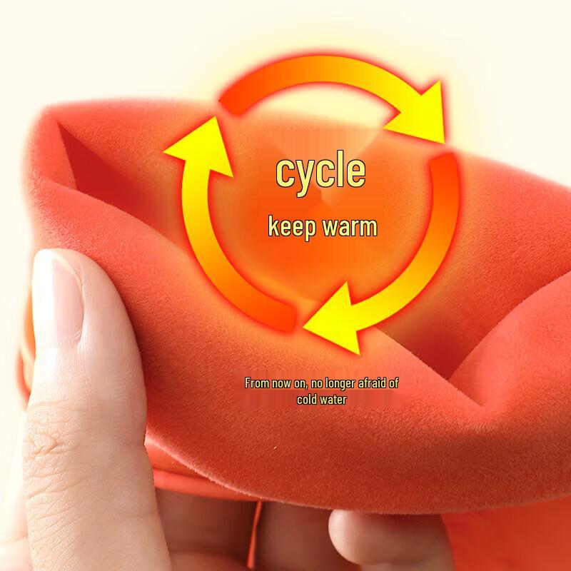 Thickened Velvet Lined Latex Gloves (2 Pairs)