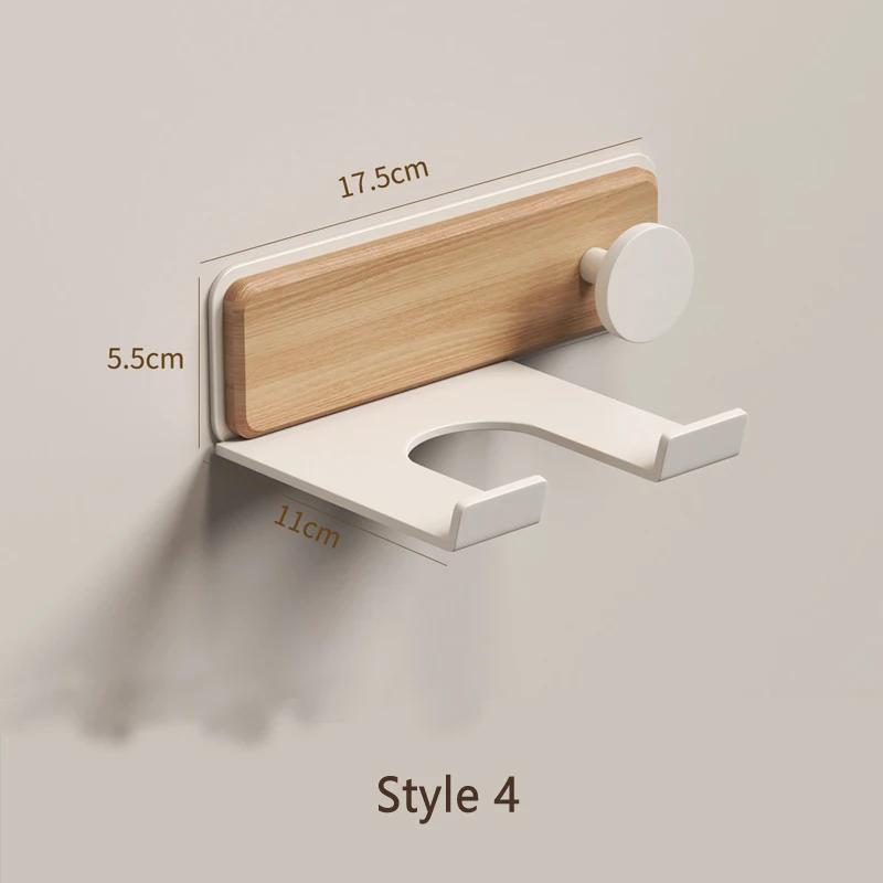 Hair Dryer Holder Bathroom Hair Straightener Stand Nail Free Shelves for Wall Room Bathroom Storage Rack Shelf Wall-mounted Home