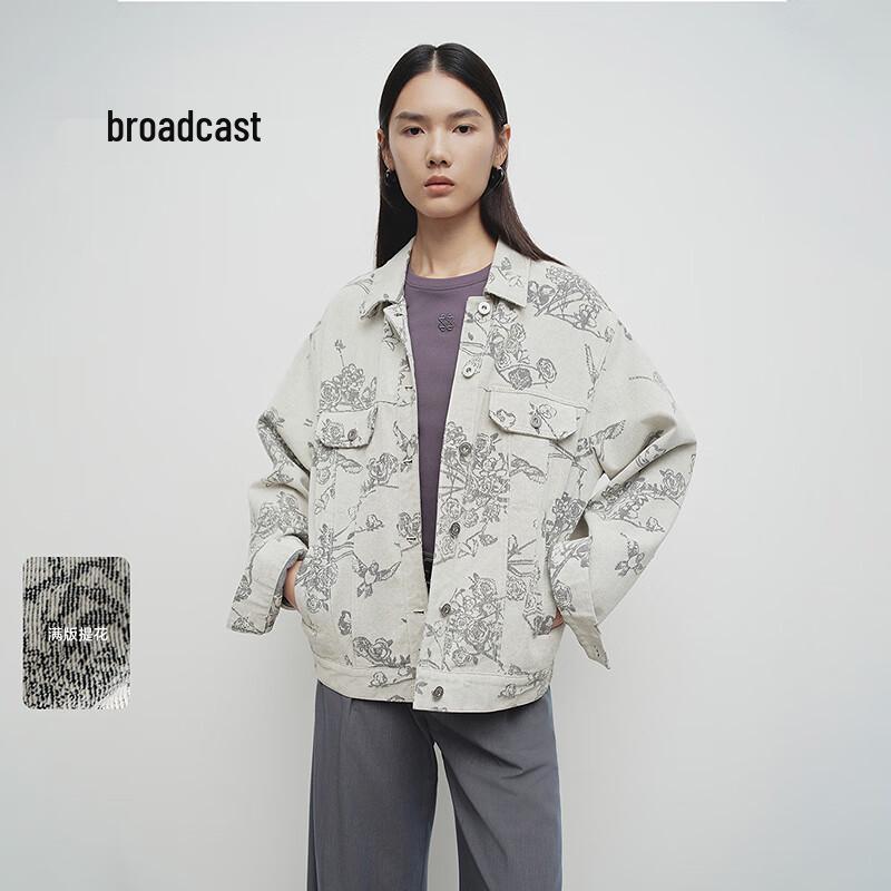 

Broadcast Women s Jacquard Lapel Workwear Short Jacket S