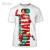 Uomo 2026 AI Cristiano Ronaldo Stampa 3D Maglietta Commemorativa Oversize Traspirante Asciugatura Rapida Estiva Manica Corta T-shirt